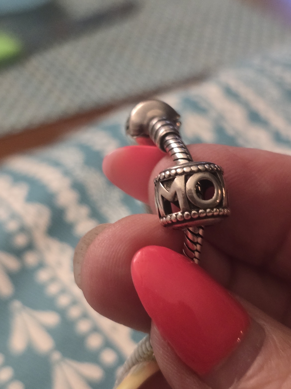 Pandora Silver MOM Charm Bead - Picture 2 of 2